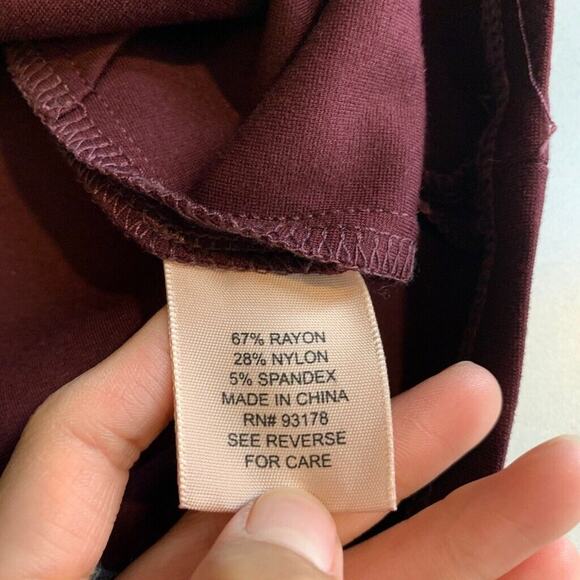 Philosophy Cardigan Womens XS Extra Small Raisin Cropped Stretch Shoulder Pads - Picture 8 of 11